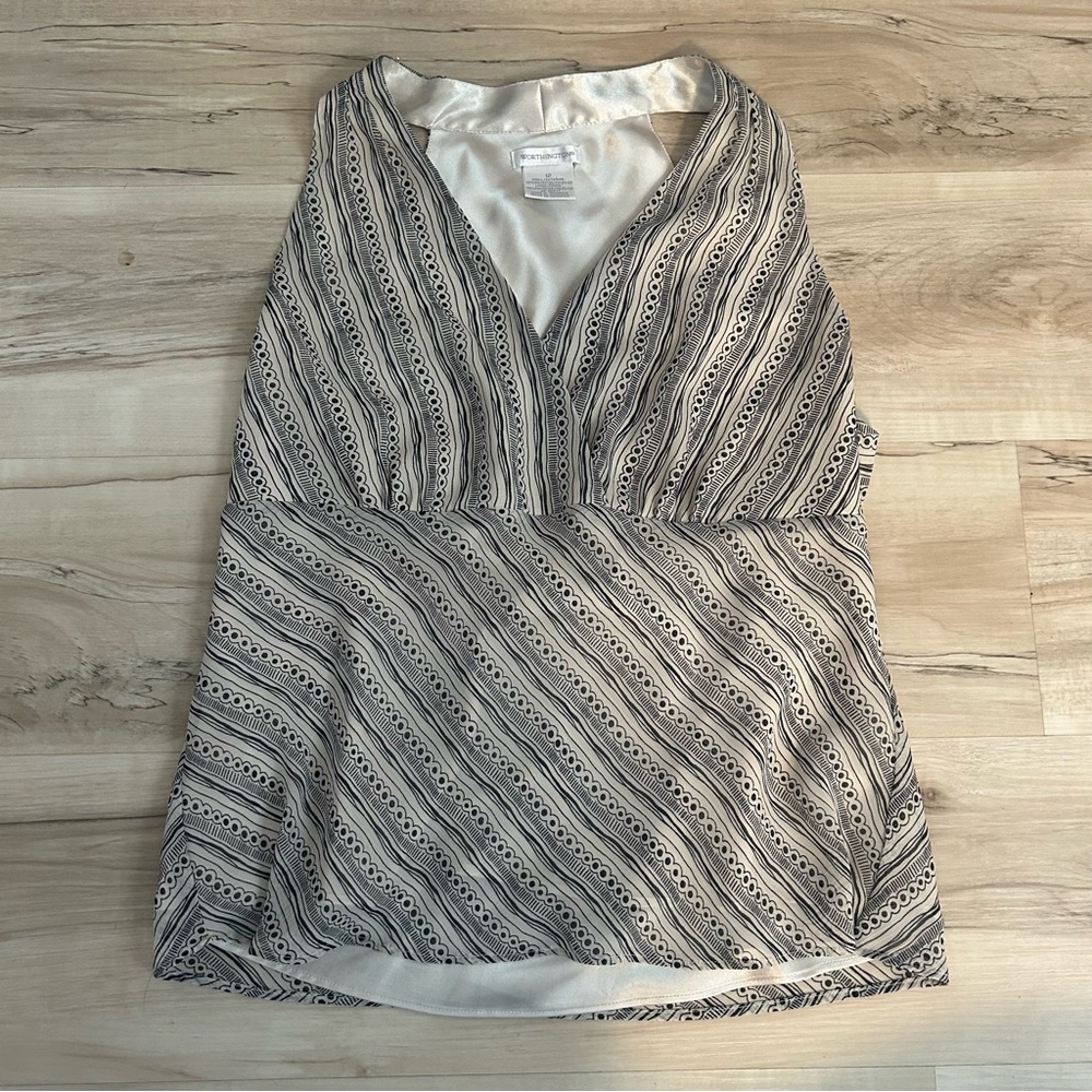 Worthington Vintage V-Neck Blouse Top Y2K Size 12